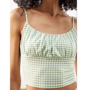 PacSun Green Gingham Spaghetti Top